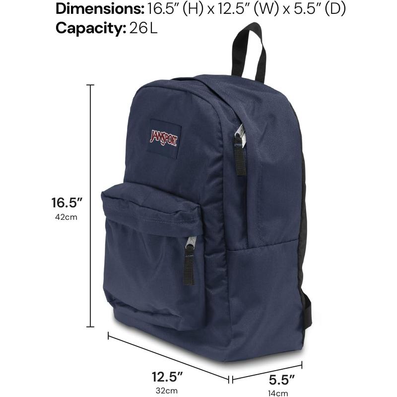 Jansport Superbreak One Backpacks - Durable, Lightweight Bookbag with 1 Main Compartment, Front Utility Pocket with Built-In Organizer - Premium Backpack, Black JanSport