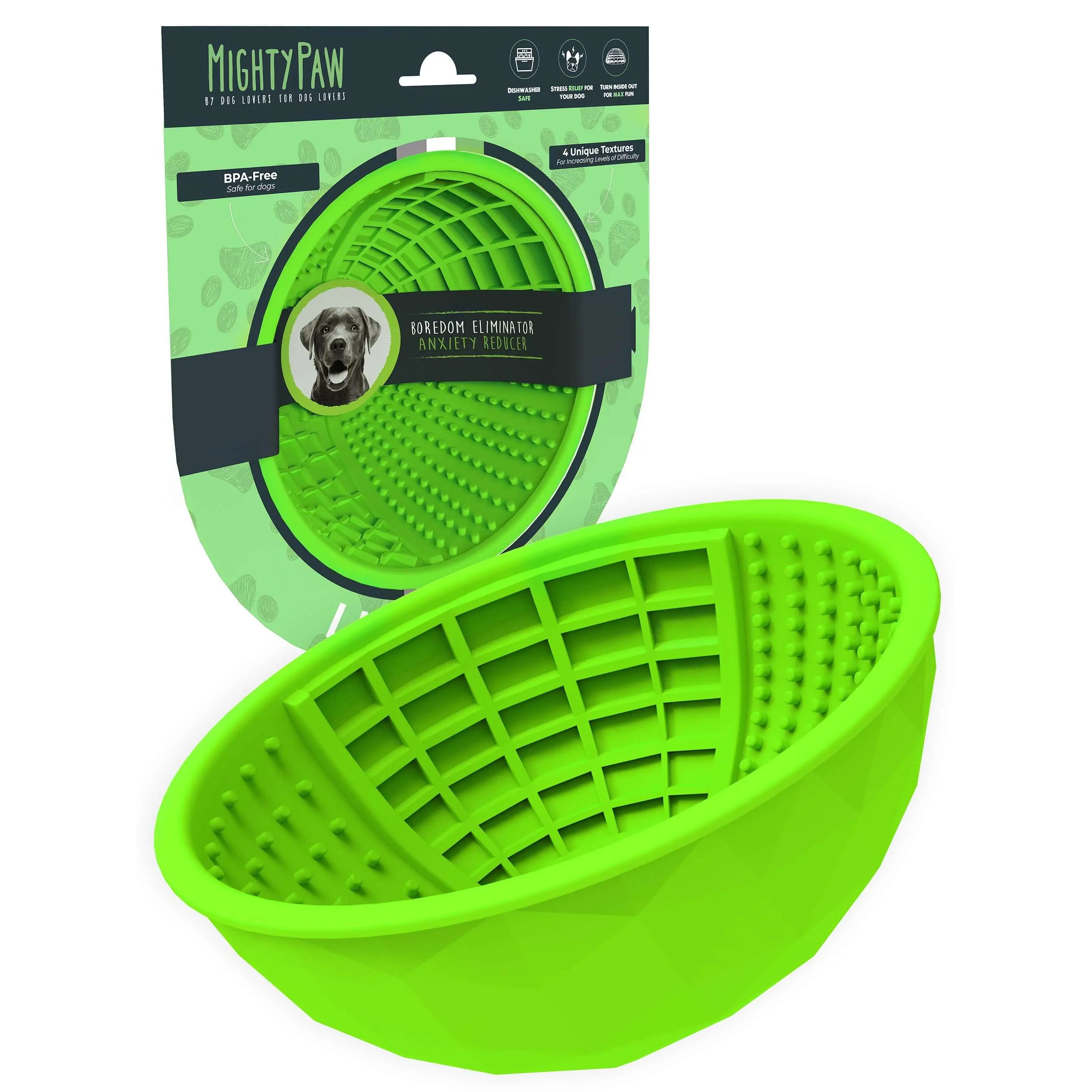 Mighty Paw Interactive Dog Lick Bowl: Mental Enrichment for Mealtime