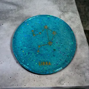 Libra Zodiac Coaster - Customizable Design for Home or Office Use