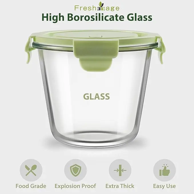 8 PCS Glass Meal Prep Containers with Lids, Airtight 3-Cup Glass Storage  Containers Set, Heat-Resistant BPA-Free for Soup Leftover,  Vegetable,Fruit,Microwave, Dishwasher, and Freezer Safe (4 Packs Mixed  colors) - TikTok Shop