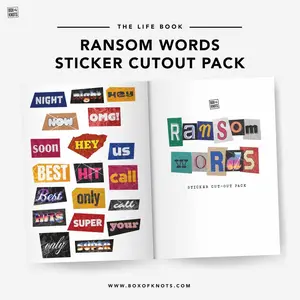 Ransom Word Sticker Collage Cutout Pack - Junk Journaling & Scrapbooking - Ideal for Creative Expression journal Diy Kit