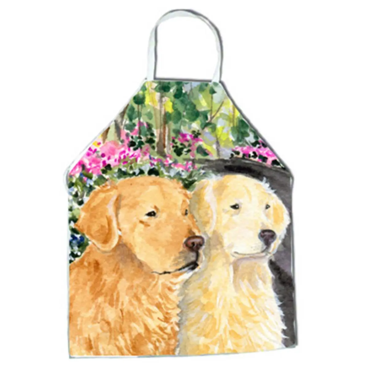 212 MAIN Cloth Bib-Style Decorative Graphic Apron for Golden Retrievers, Multifunctional, 27x31 in.