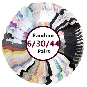 Women's Thin Candy Color Soft Colorblock Low-Top Ankle Sport Socks, Casual Stylish Socks for Women, 6/12/18-Pair Mixed Color Packs