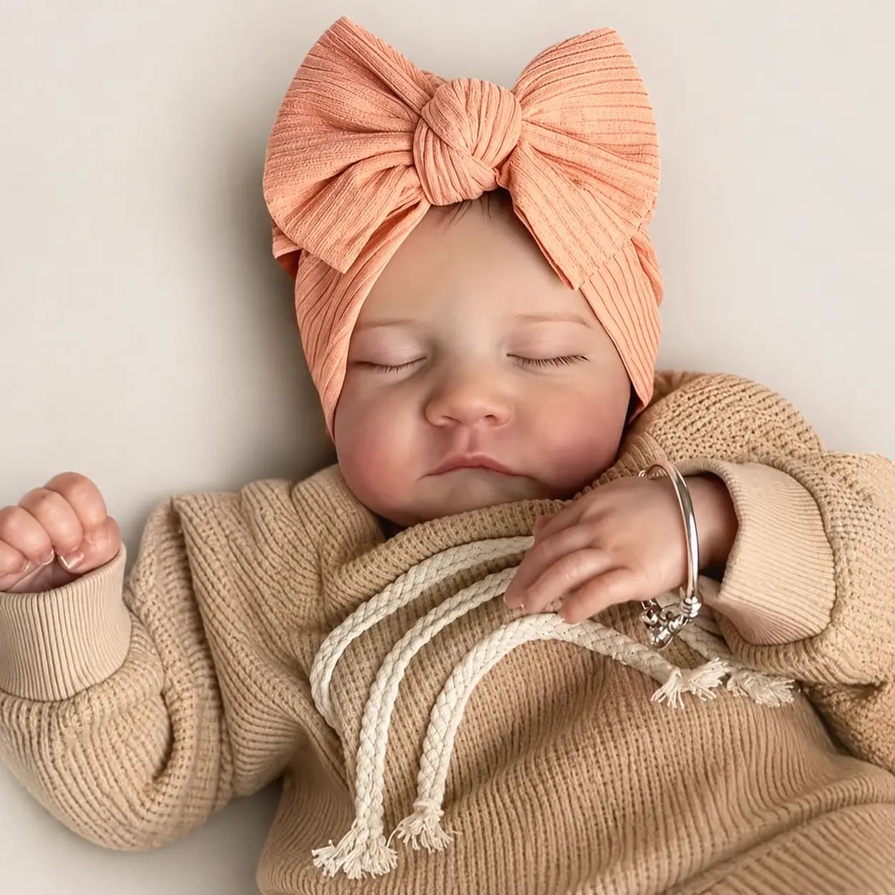 19in Lifelike Newborn Reborn Baby Doll - Vinyl Head, Vinyl Limbs, Cloth Body, Hand-Painted Details, Clothes Set, Bracelet, Unisex Collectible Toy, Cuddly Gift for Newborn Baby Playtime
