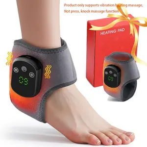 Foot Ankle Massager Ankle Heating Pad Cordless Adjustable, 5 Modes Heating & 3 Modes Vibration Foot Warmer, Universal for Both Left and Right Foot Massager for Women & Men