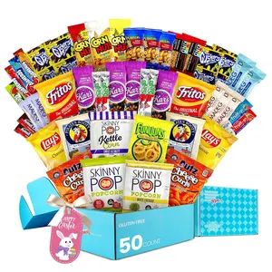 GFP Snack Variety Pack, 50 Count Healthy Gluten Free Snacks Gift Basket, Sweet & Salty Care Package for College, Recovery & Gifting