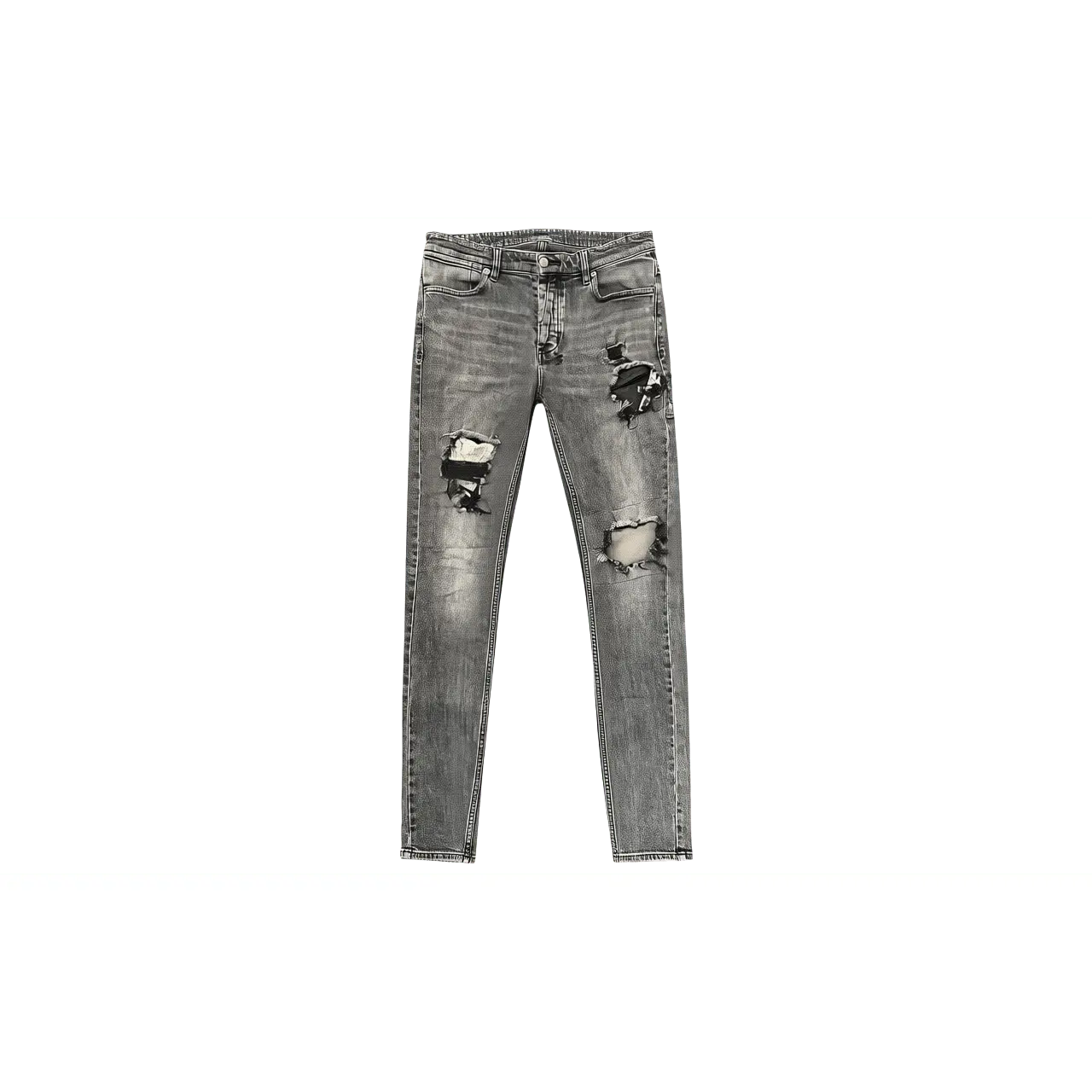 1283279 Ksubi Grey Wash Distressed Jean (PreOwned)