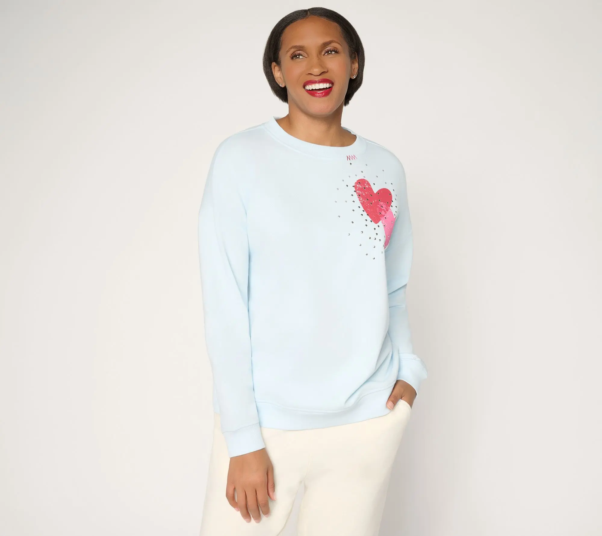 Ali and Mally Peace Love World Fleece Heart Pullover Ali and Mally Peace Love World Fleece Heart Pullover