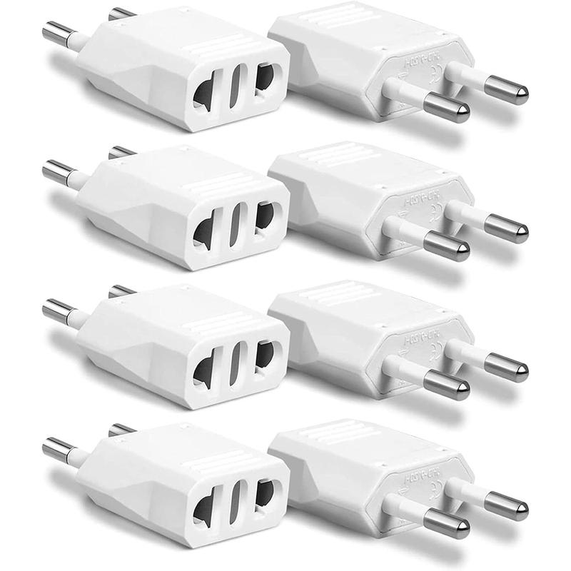 European Plug Adapter, 8 Pack US to Europe Plug Adapter, European Travel Type C Plug Adapter, 220V to 110V Adapter Plug America to Europe, Travel Adapter Europe Power Converter