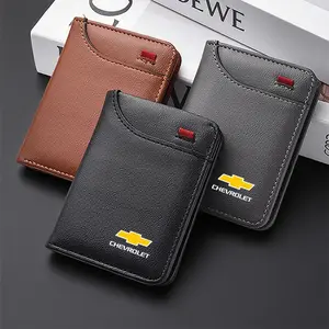 PU Leather Car Driving Document Bag, Secure Glove Compartment Travel Document Holder, ID Passport Card Wallet, Card Pouch, Durable Organizer for Chevrolet Malibu, Sail, Aveo, Captiva, Tracker, Cruze, Holden, Equinox V