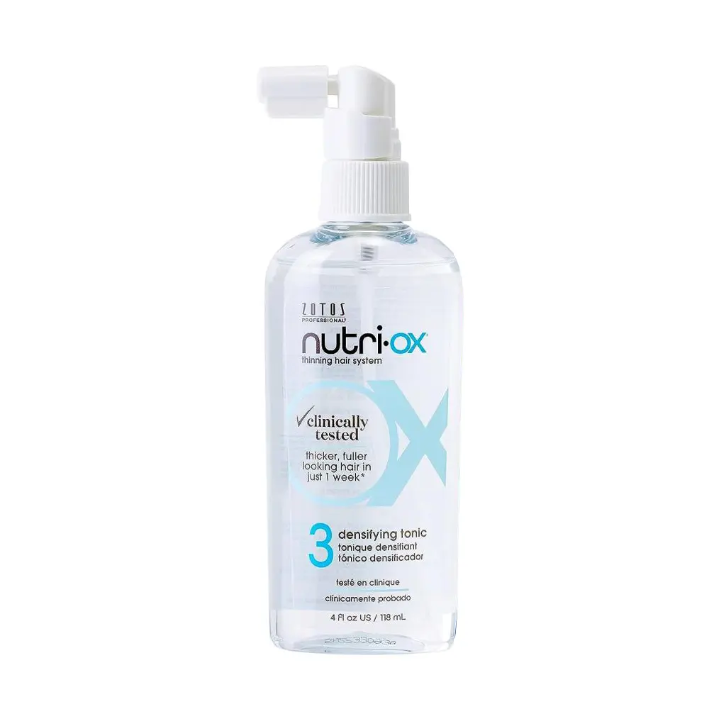 Nutri-Ox Vegan Densifying Tonic Treatment, 4 oz Gentle Cruelty-Free Fine Haircare Concentrate Leave-In Conditioner - Contains Alcohol, Infused with Peppermint, Sunflower Oil & Biotin - Anti-Hair Loss Scalp Revitalizer for Denser Hair, Liquid, Scalp Care,,
