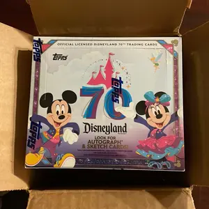 Topps Disneyland 70th Anniversary Hobby Box Official Licensed Trading Cards with Autograph & Sketch Cards