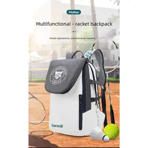 Sanxdi Tennis Backpack 3 Packs White Badminton Backpack Outdoor Sports Bag Multifunctional Racket Backpack Large Capacity