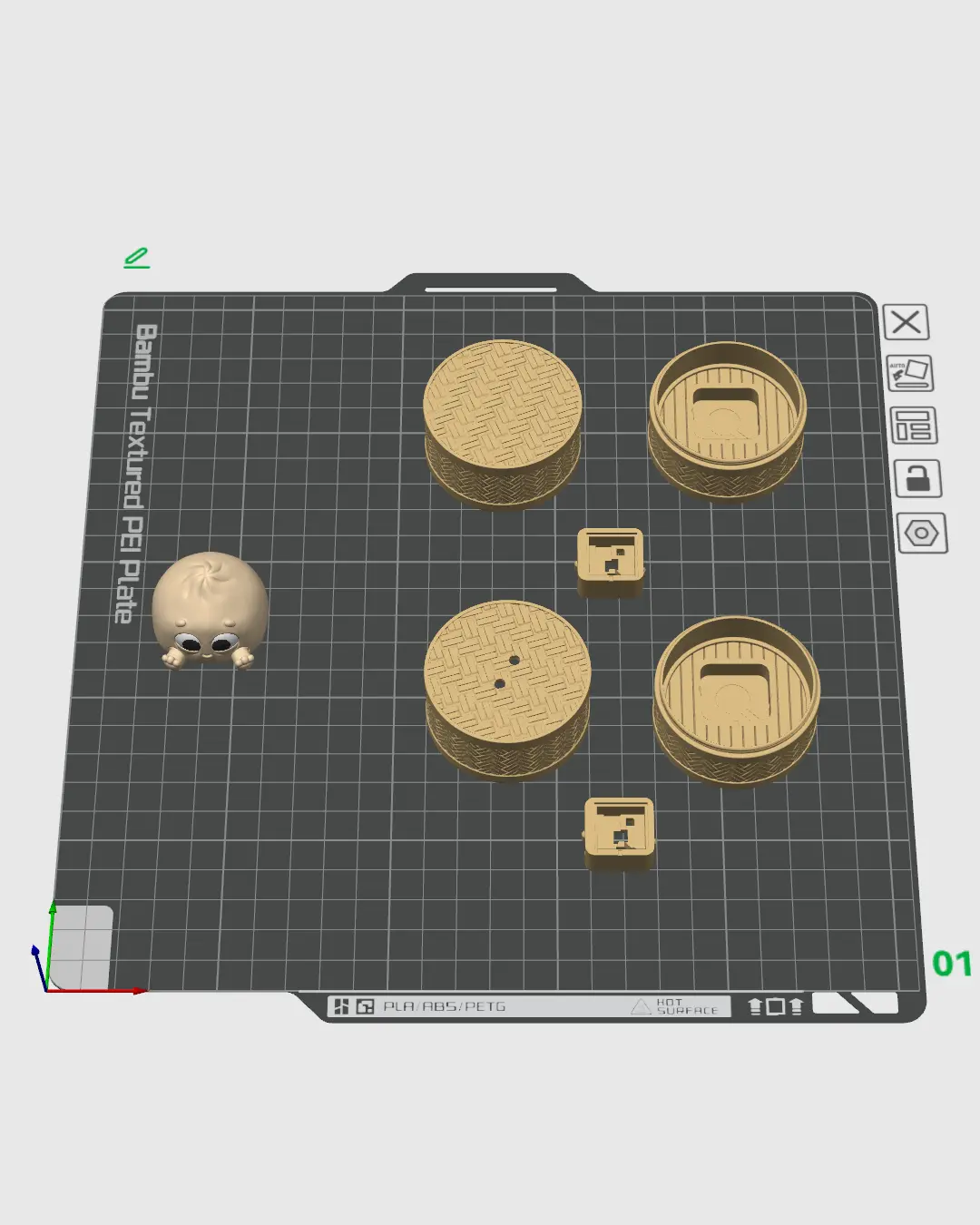Cutie Dumplin Keychain – 3D Printed Bag Charm