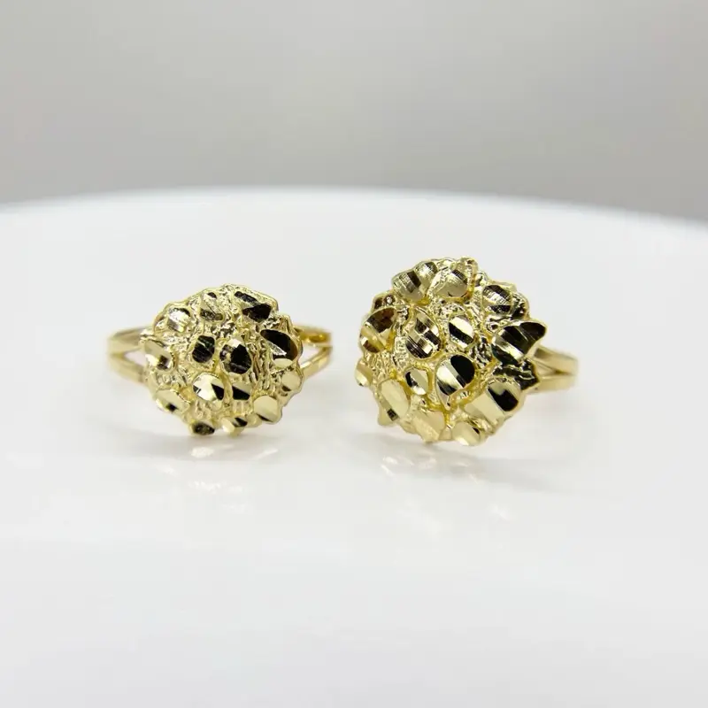 12mm Gold Plated Nugget Dome Ring