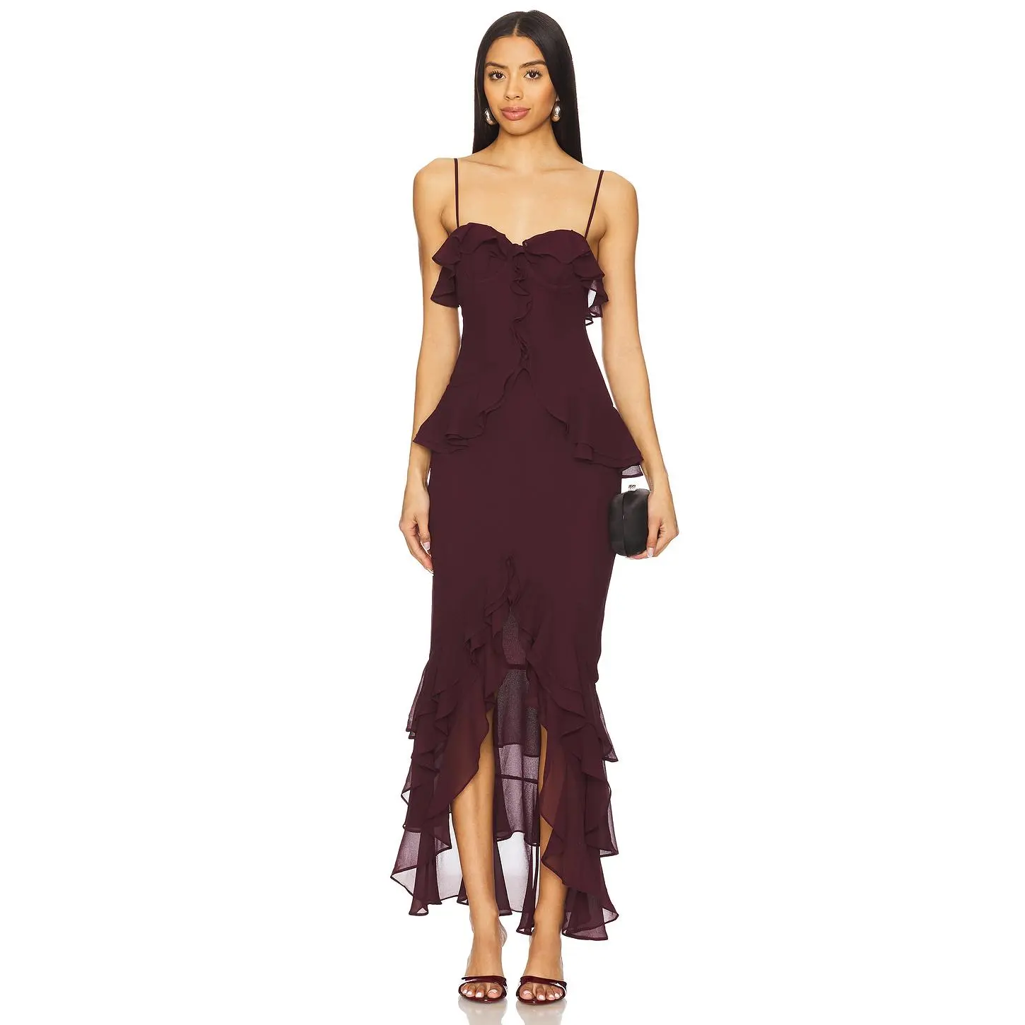 Lovers and Friends Melissa Gown in Wine Red