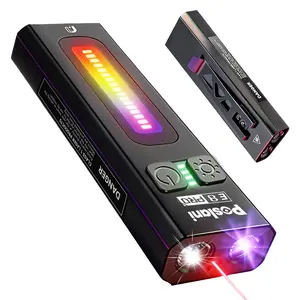 #Summervibes Poslani E8 EDC Flashlight, 1500 Lumens Multi-Light LED Flashlight with Laser Red & UV Light, USB-C Rechargeable, Magnetic Tail Clip, Side Flood &RGB Light, Battery Indicator outdoorfun