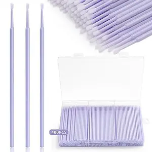 400 Pcs Micro Applicator Brushes,Microswabs for eyelash extensions,Disposable 2mm Precision Mascara swab,For Cleaning and Applying Makeup