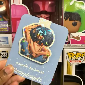 Black Girl Magnetic Bookmark Cute Melanin Book Lover Page Marker Strong Magnet Planner Bible Bookmark Gift for Romance Readers BookTok Lovers