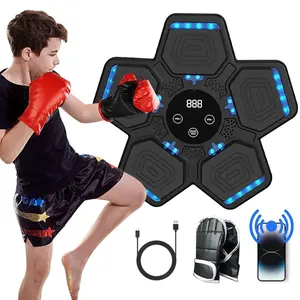 Indoor Fitness Smart Music Punching machine, 1 pc Wall-Mounted Bluetooth Boxing Trainer, USB-Powered Workout Equipment for Home Gym Adults. Protective Gear