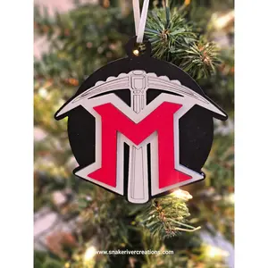 Mackay Miners Christmas Ornament - Mackay Idaho Schools - Hand Painted Laser Cut