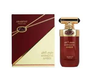 Arabiyat Prestige Hypnotic Amber 3.4FL.OZ EDP Spray for Women and Men - Unisex Fragrance with Bergamot Rose Oud and Vanilla Notes