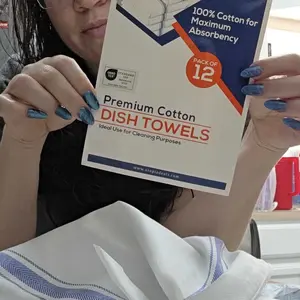 Customer photo review for cotton dish towels