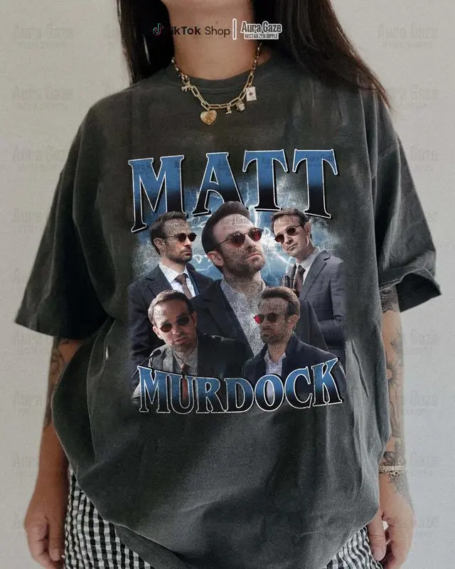 Matt Murdock Graphic Unisex Tshirt For Fan, Dare Devil Movie 90s Retro Bootleg Shirt, Charlie Cox Fan Merch Celebrity Crush, Fit Cotton Top