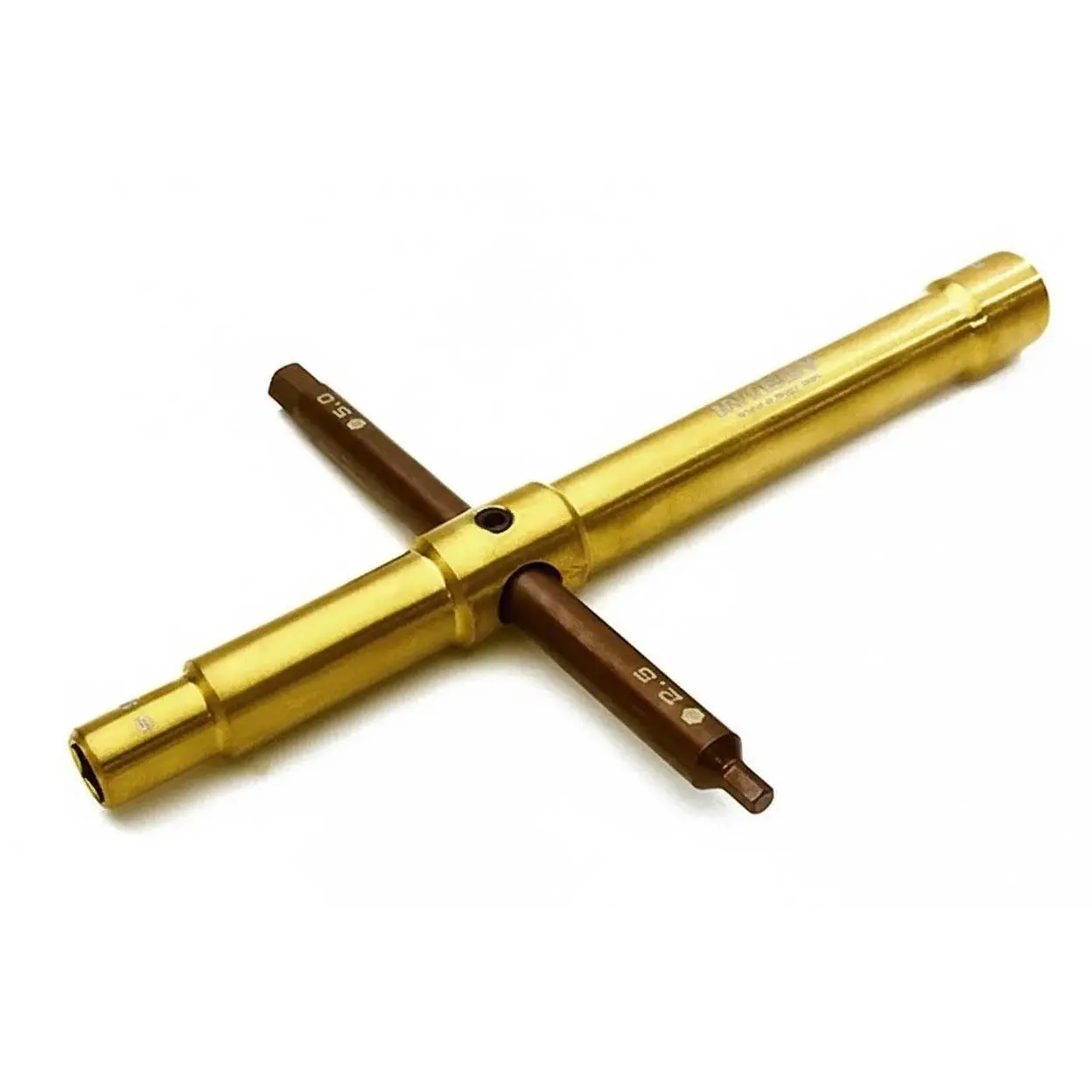 Ti-Nitride Cross Wrench 8mm & 5.5mm Socket Tool + 2.5mm & 5mm Allen Hex