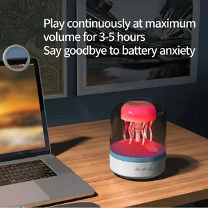 Jellyfish Night Light Wireless Compatible Speaker High Fidelity Stereo LED Jellyfish Environmental Light For Home Decoration, Birthday Gifts, Valentine'S Day Gifts, Halloween Gifts, Christmas Gifts