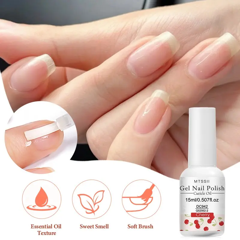 Mtssii Gel Nail Polish Cuticle Oil, Nail Care Products, Cuticle Nourish, Nail Nutrient Oil, Nail Care Liquid, Nail Care Solution, Free From Alcohol, Pleasant Fragrance, Fortifies and Safeguards Nails, Care for Hands and Feet, 0.51 Oz