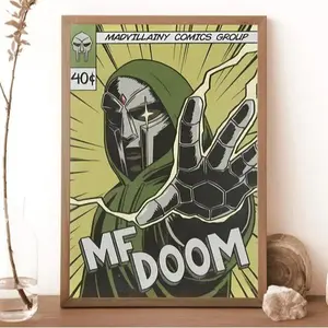 (No Frame) MF DOOM Poster Print, Artist Poster, MF Doom Comic Poster, Poster Music Poster, Wall Decor, Music Gift, Room Decor
