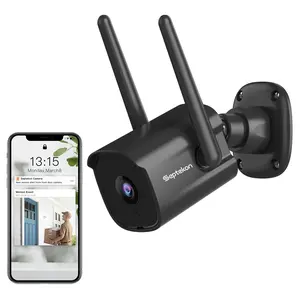 Septekon Wi-Fi Outdoor Security Camera, 2K Dual Antenna, Night Vision Bullet Surveillance Camera, Only Supports 2.4G Wi-Fi Septekon