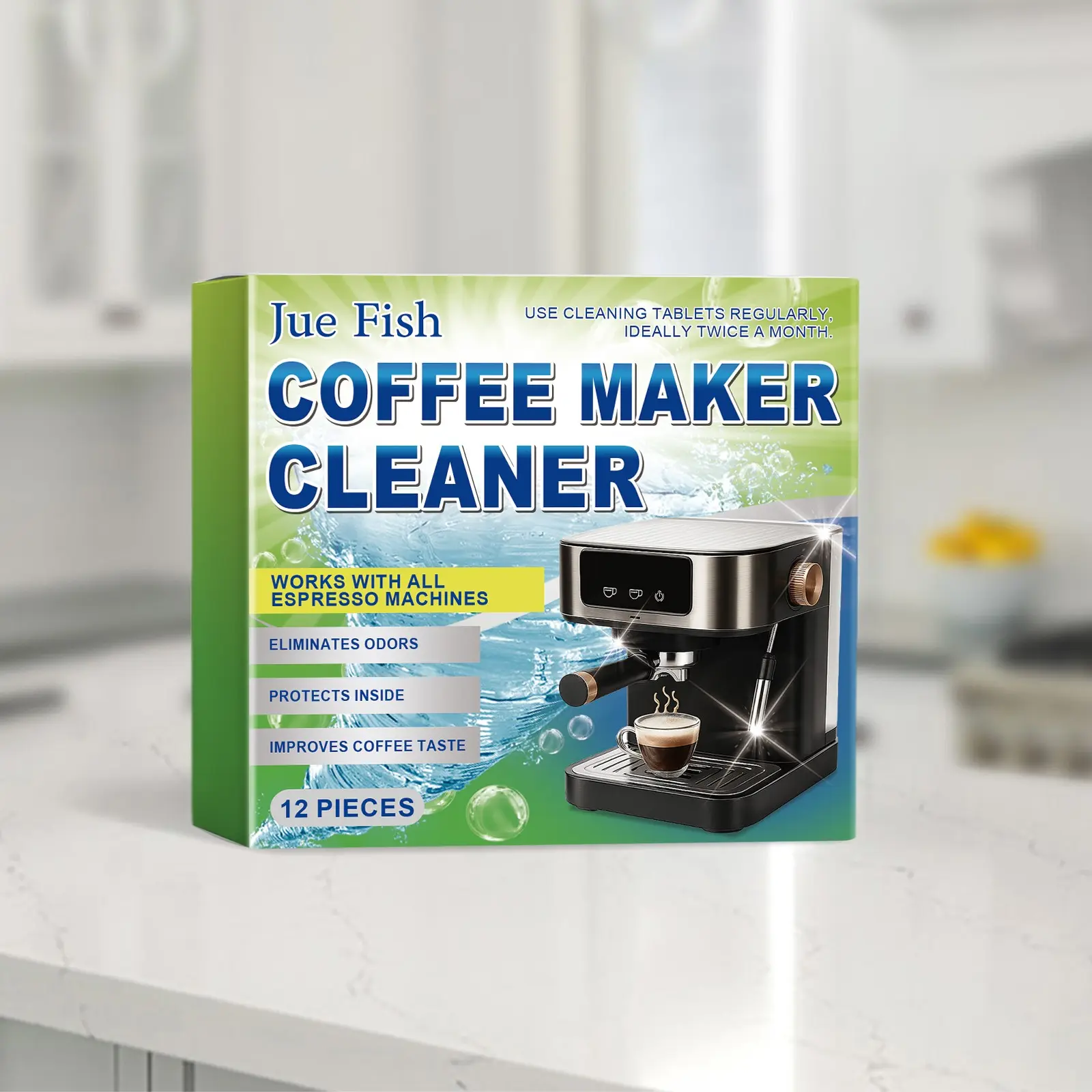 Coffee Machine Descaling Tablets, Coffee Machine Cleaning Effervescent Tablets, Filter Maintenance, Espresso Cleaner, Durable & Effective, Coffee Maker