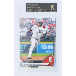 Javier Baez Detroit Tigers 2025 Topps Now 2025 MLB All-Star Game Selection - AL Black Label #ASG-JB BGS Authenticated 10 Card - 10,10,10,10 Subgrades