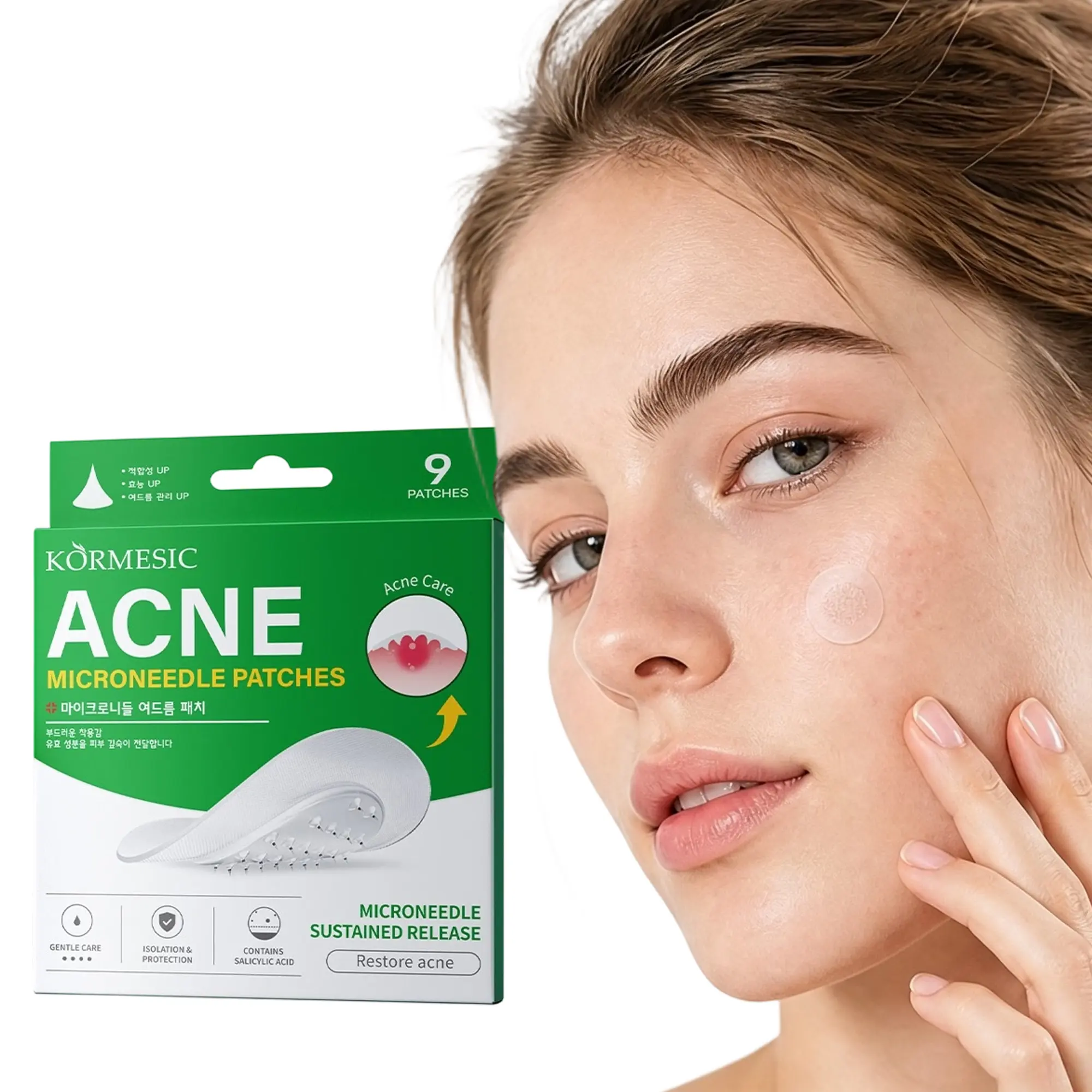 Microneedle Acne Patches, Invisible Spot Cover for Blemishes, Hydrocolloid Acne Pimple Patches for Face Skin Care, Disposable Skin Spot Stickers