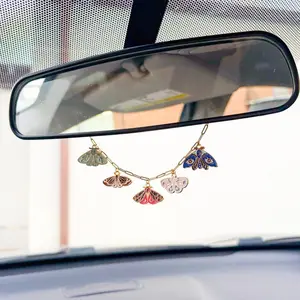 Moth Car Charm - Rearview Mirror Ornament - Celestial Car Decor - New Car Gift - Handmade Car Accessory - Nature Car Hanger