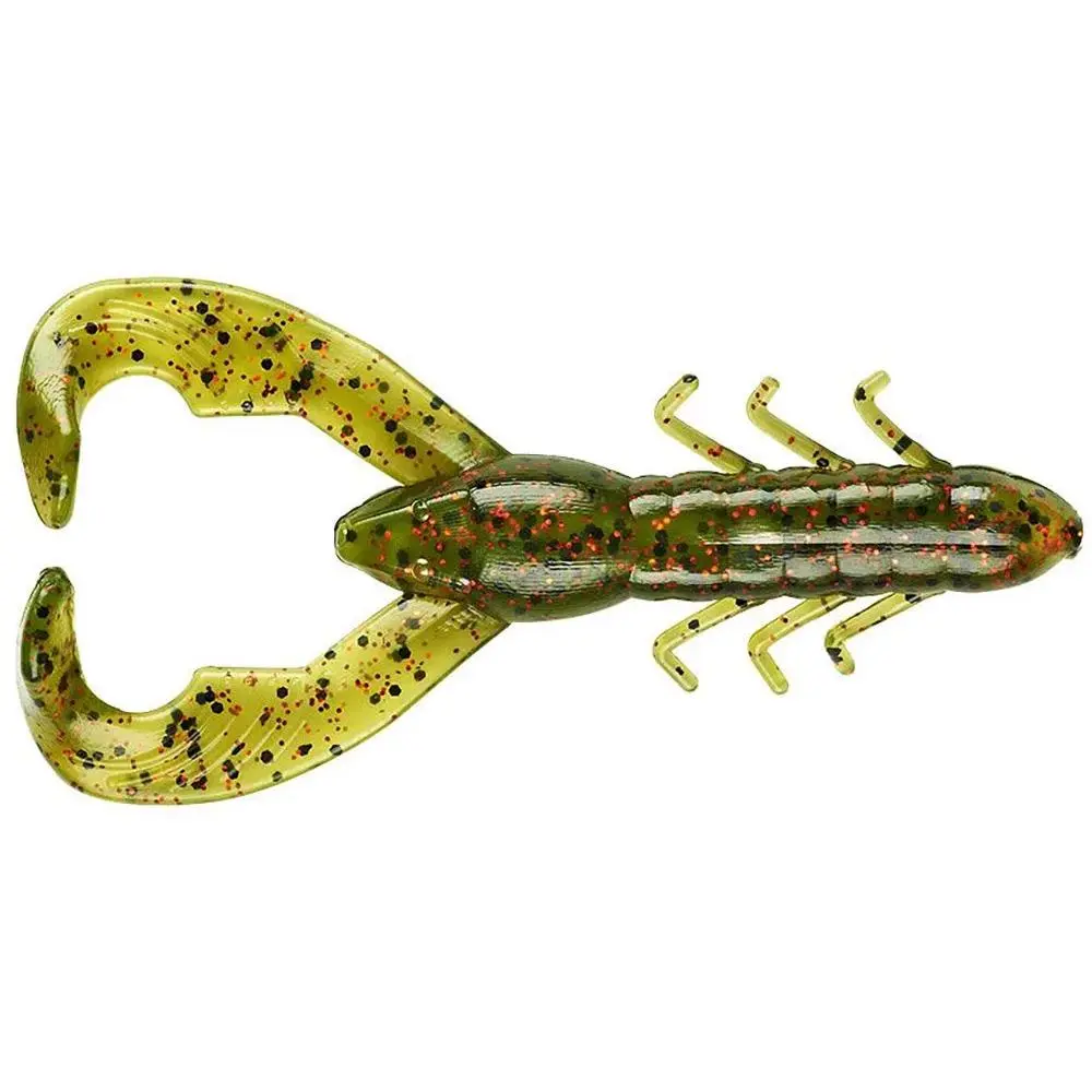 3 1/2 Inch Soft Plastic Crawfish Baits, Fishing Lures with Realistic Profile and Hyperactive Claws, Ideal Jig Trailers, Bulk 30-Pack
