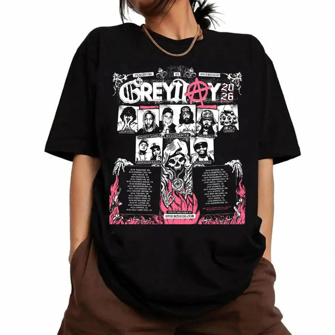 Grey Day 2026 Tour Shirt one Sided, Hip-Hop G 59 Shirt Gift for Fan, Unisex Rapper Clothing, Vintage Band Shirt, Gift for Music Fan
