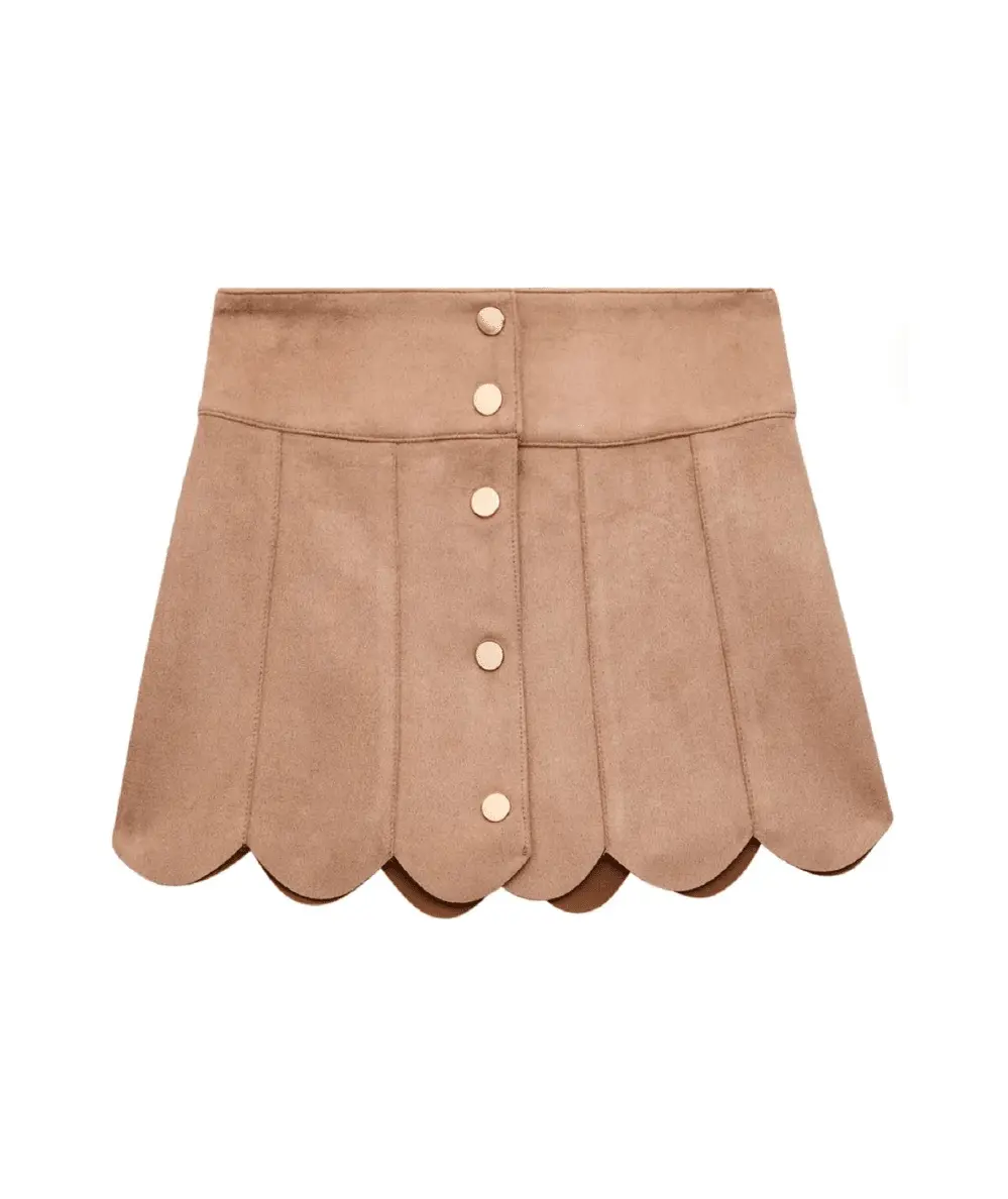 Tween Autumn Faux Suede Skirt