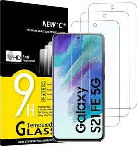 [3 Pack Designed for Samsung Galaxy S21 FE 5G Screen Protector Tempered Glass, Case Friendly Anti Scratch Bubble Free Ultra Resistant