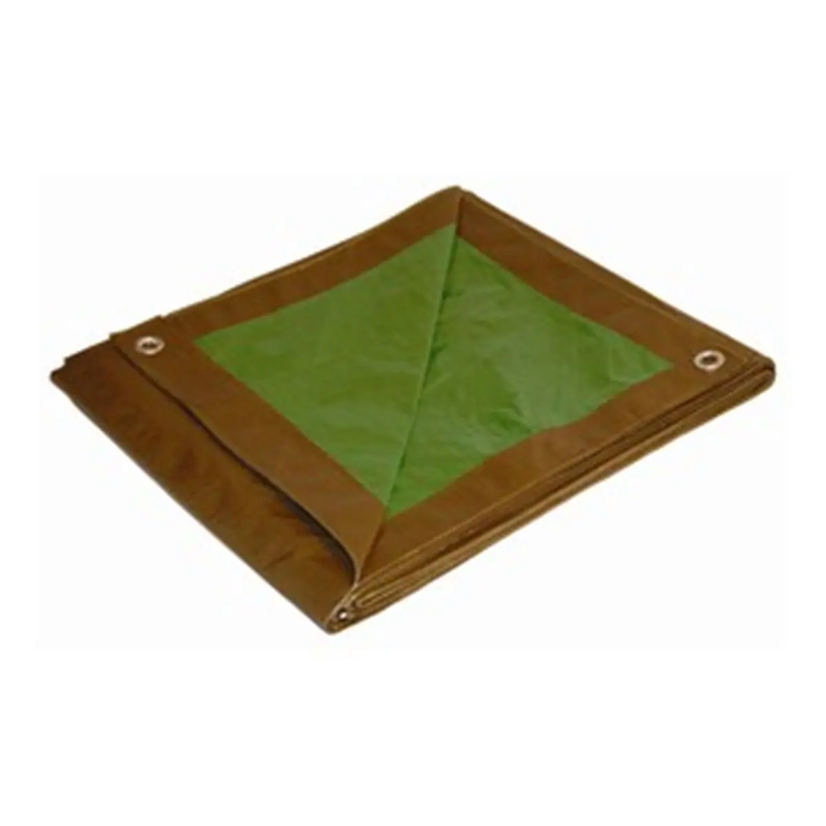 212 MAIN Reversible Rope-Hemmed Tarpaulin, 10x12 ft Outdoor Dry Top Tarp, Brown & Green