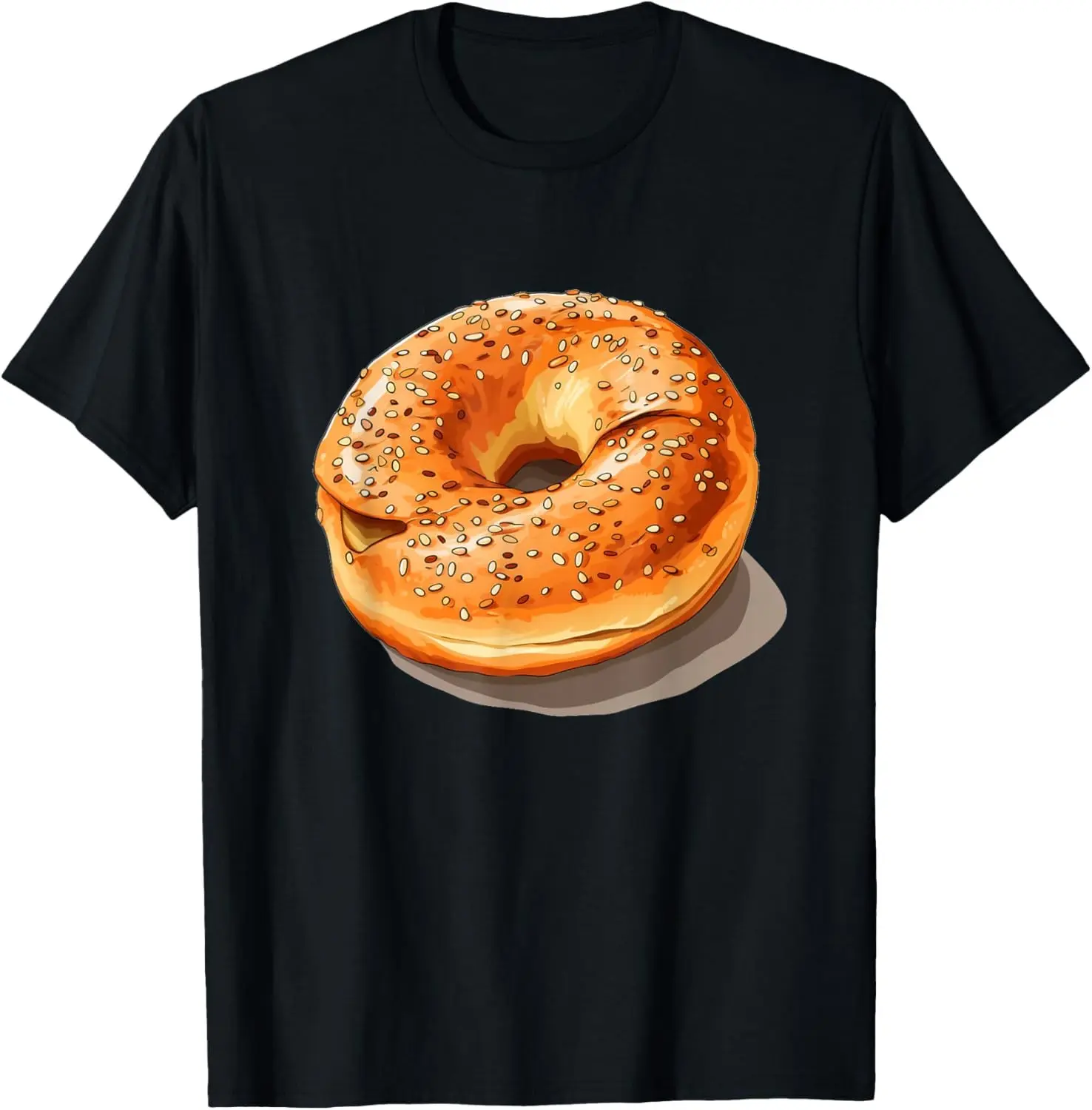 Cool Bagel Costume T-Shirt Casual Classic Menswear Cotton Fabric
