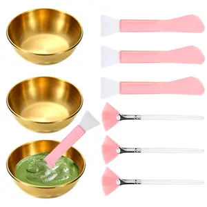 Professional Facial Bowls Set for Estheticians - 9 Pcs Mixing Bowls with Brush & Spatula |   Facial Mask Mixing Kit for Spa & Home Use