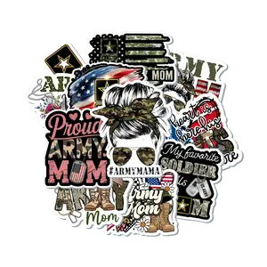 Proud Army Mom Sticker Pack Patriotic Phrases Camo Graphics
