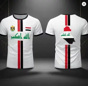 Iraq Style Printed Jerseys Men's And Women's Summer Street Short-sleeved Tee Sports Breathable Quick-drying Football T-shirts