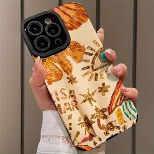 Abstract Eye Pattern Phone Case, Shockproof Phone Protective Cover, Phone Accessory Compatible with iPhone 16 15 14 13 12 11 Plus Pro Max