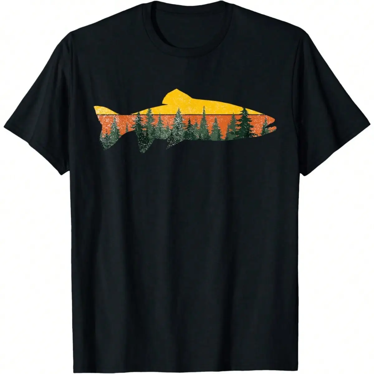 Men's Short Sleeve Casual Round Neck T-Shirt - Funny Menswear Streetwear Top for Trout Fly Fishing Enthusiasts, Soft, Breathable Fabric, Ideal for Summer Outdoor Activities