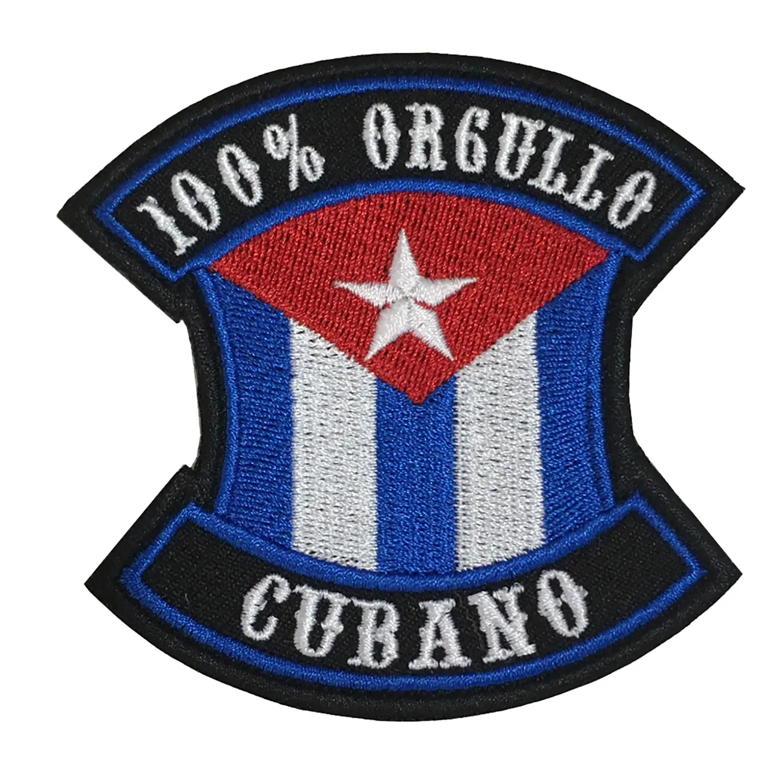 100% Orgullo Cubano Embroidery Biker Patch
