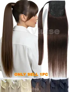 Brown Ponytail Human Hair Extensions,Clip In Hair Extensions,Straight Natural Hair Extensions,High Ponytail Hair Extensions,Daily Hair Ponytail Hair Add Volume,Hair Extensions Sutiable All Occasion,Black/Brown/Blonde Hair Ponytail